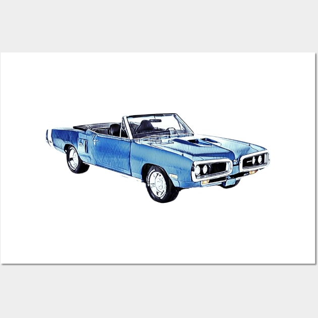 Dodge Coronet Super Bee Convertible Wall Art by CarTeeExclusives